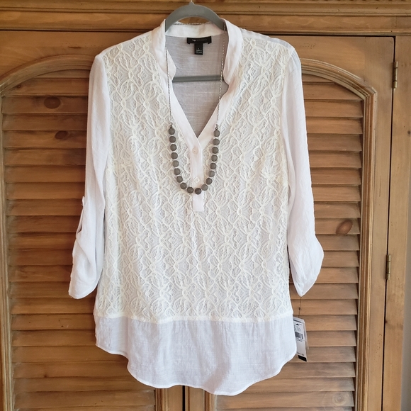 Gray Acrylic Beads & Chain Necklace - Picture 7 of 8